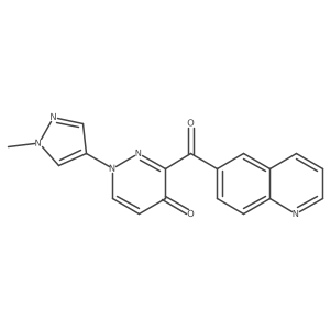1-(1-methyl-1H-pyrazol-4-yl)-3-(quinolin-6-ylcarbonyl)pyridazin-4(1H)-one Structure