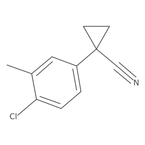 1-(4-Chloro-3-methylphenyl)cyclopropane-1-carbonitrile结构式