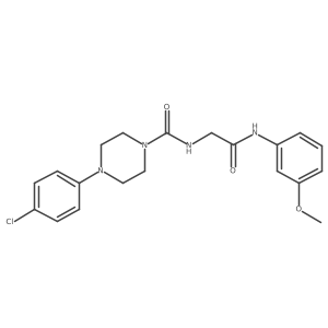 4-(4-chlorophenyl)-N-{2-[(3-methoxyphenyl)amino]-2-oxoethyl}piperazine-1-carboxamide结构式