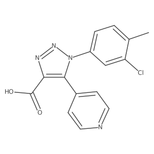 1-(3-chloro-4-methylphenyl)-5-(pyridin-4-yl)-1H-1,2,3-triazole-4-carboxylic acid结构式