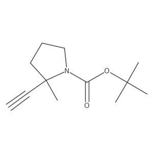tert-Butyl 2-ethynyl-2-methylpyrrolidine-1-carboxylate结构式