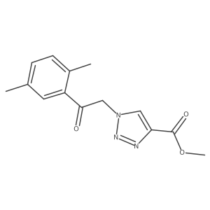 methyl 1-[2-(2,5-dimethylphenyl)-2-oxoethyl]-1H-1,2,3-triazole-4-carboxylate结构式