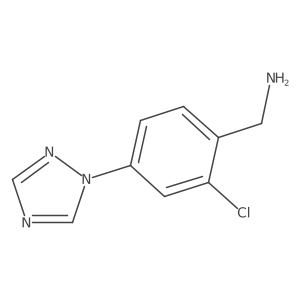 [2-chloro-4-(1H-1,2,4-triazol-1-yl)phenyl]methanamine结构式