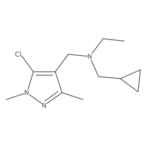 1H-Pyrazole-4-methanamine, 5-chloro-N-(cyclopropylmethyl)-N-ethyl-1,3-dimethyl- Structure