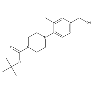 4-(4-Hydroxymethyl-2-methylphenyl)piperazine-1-carboxylic acid tert-butyl ester Structure