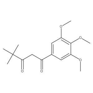 3,4,5-Trimethoxy(4,4-dimethyl-3-oxopentanoyl)benzene结构式