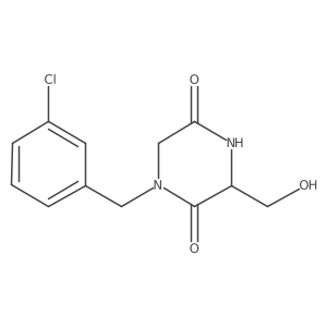 (3S)-1-(3-Chlorobenzyl)-3-(hydroxymethyl)-2,5-piperazinedione Structure