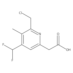 2-(Chloromethyl)-4-(difluoromethyl)-3-methylpyridine-6-acetic acid Structure