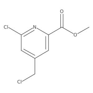 Methyl 6-chloro-4-(chloromethyl)pyridine-2-carboxylate结构式