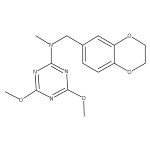N-[(2,3-dihydro-1,4-benzodioxin-6-yl)methyl]-4,6-dimethoxy-N-methyl-1,3,5-triazin-2-amine Structure