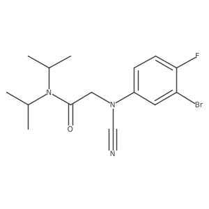 2-[(3-bromo-4-fluorophenyl)(cyano)amino]-N,N-bis(propan-2-yl)acetamide结构式
