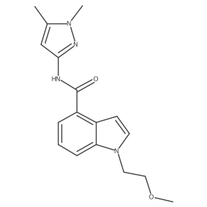 N-(1,5-dimethyl-1H-pyrazol-3-yl)-1-(2-methoxyethyl)-1H-indole-4-carboxamide结构式