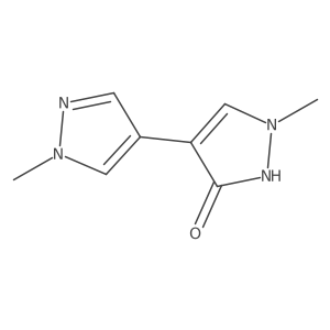 1,2-Dihydro-1-methyl-4-(1-methyl-1h-pyrazol-4-yl)pyrazol-3-one Structure