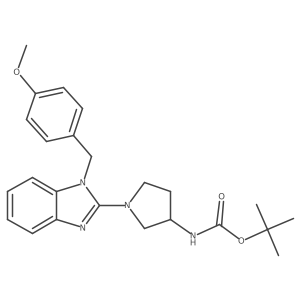 tert-butyl (1-(1-(4-methoxybenzyl)-1H-benzo[d]imidazol-2-yl)pyrrolidin-3-yl)carbamate结构式