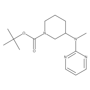 (S)-tert-butyl 3-(methyl(pyrimidin-2-yl)amino)piperidine-1-carboxylate结构式