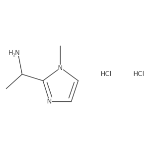 1-(1-methyl-1H-imidazol-2-yl)ethan-1-amine dihydrochloride结构式