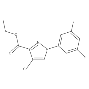Ethyl 4-chloro-1-(3,5-difluorophenyl)-1H-pyrazole-3-carboxylate Structure
