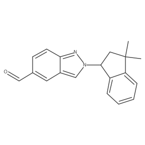 2-(3,3-Dimethyl-1,2-dihydroinden-1-yl)indazole-5-carbaldehyde结构式