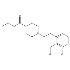 Ethyl 1-(3-hydroxy-2-(hydroxymethyl)phenethyl)piperidine-4-carboxylate结构式