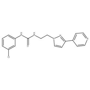 1-(3-chlorophenyl)-3-(2-(3-(pyridin-4-yl)-1H-pyrazol-1-yl)ethyl)urea结构式