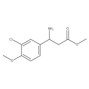 Methyl 3-amino-3-(3-chloro-4-methoxyphenyl)propanoate结构式