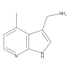 (4-Methyl-1H-pyrrolo[2,3-b]pyridin-3-yl)methanamine结构式