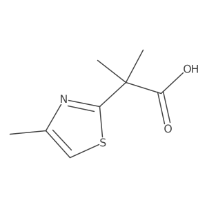 2-Methyl-2-(4-methyl-1,3-thiazol-2-yl)propanoic acid结构式