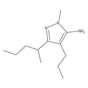 1-methyl-3-(pentan-2-yl)-4-propyl-1H-pyrazol-5-amine结构式
