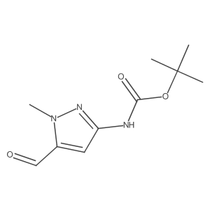 tert-butyl N-(5-formyl-1-methylpyrazol-3-yl)carbamate结构式
