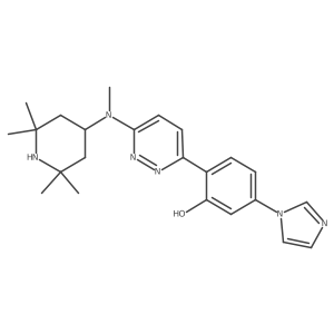 5-(1H-imidazol-1-yl)-2-[6-[methyl(2,2,6,6-tetramethyl-4-piperidinyl)amino]-3-pyridazinyl]phenol结构式