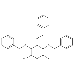 (2S,3R,4S,5S,6R)-3,4,5-Tris(benzyloxy)-6-methyltetrahydro-2H-pyran-2-ol Structure