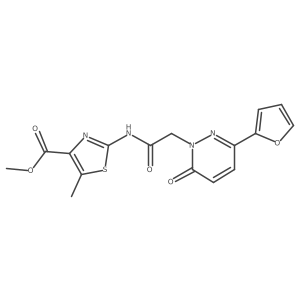 methyl 2-({[3-(furan-2-yl)-6-oxopyridazin-1(6H)-yl]acetyl}amino)-5-methyl-1,3-thiazole-4-carboxylate Structure