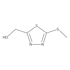 5-(Methylthio)-1,3,4-thiadiazole-2-methanol结构式
