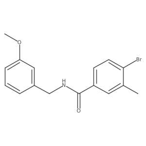 4-bromo-N-(3-methoxybenzyl)-3-methylbenzamide结构式