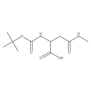(2R)-2-[(tert-butoxycarbonyl)amino]-3-(methylcarbamoyl)propanoic acid结构式