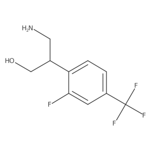 3-Amino-2-[2-fluoro-4-(trifluoromethyl)phenyl]propan-1-ol结构式