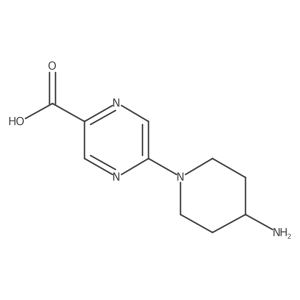5-(4-Aminopiperidin-1-yl)pyrazine-2-carboxylic acid结构式