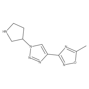 5-Methyl-3-(1-(pyrrolidin-3-yl)-1H-1,2,3-triazol-4-yl)-1,2,4-oxadiazole结构式