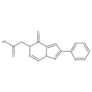 2-(Oxo-8-(pyridin-2-yl)pyrazolo[1,5-d][1,2,4]triazin-1-yl)acetic acid Structure