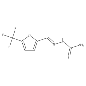 [[5-(Trifluoromethyl)furan-2-yl]methylideneamino]thiourea结构式