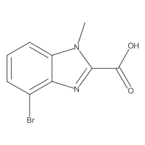 4-Bromo-1-methyl-1h-1,3-benzodiazole-2-carboxylic acid结构式