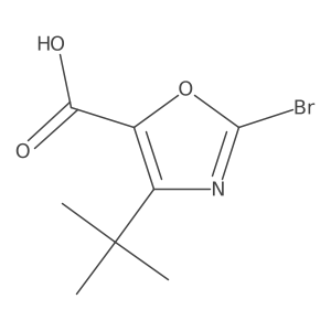 2-Bromo-4-tert-butyl-1,3-oxazole-5-carboxylic acid结构式
