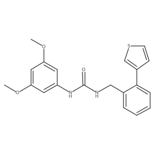 1-(3,5-Dimethoxyphenyl)-3-(2-(thiophen-3-yl)benzyl)urea Structure