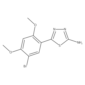 2-Amino-5-(5-bromo-2,4-dimethoxyphenyl)-1,3,4-thiadiazole Structure