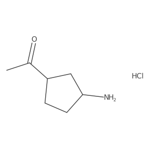 1-(3-Aminocyclopentyl)ethan-1-one hydrochloride结构式