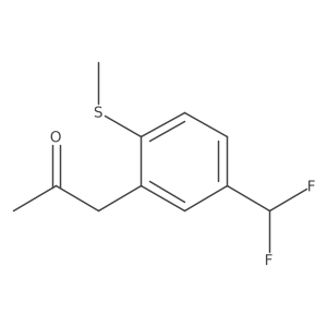 1-(5-(Difluoromethyl)-2-(methylthio)phenyl)propan-2-one结构式