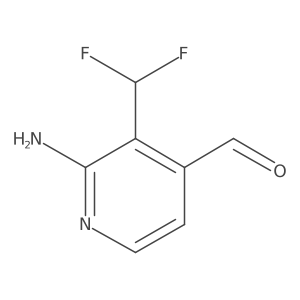 2-Amino-3-(difluoromethyl)isonicotinaldehyde结构式