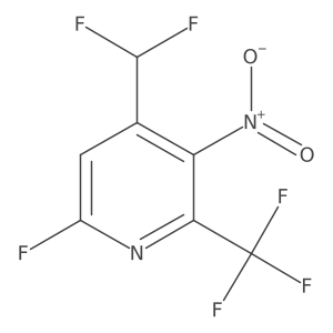 4-(Difluoromethyl)-6-fluoro-3-nitro-2-(trifluoromethyl)pyridine Structure