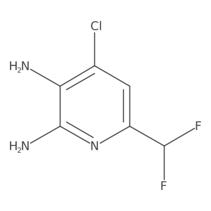 4-Chloro-6-(difluoromethyl)pyridine-2,3-diamine结构式