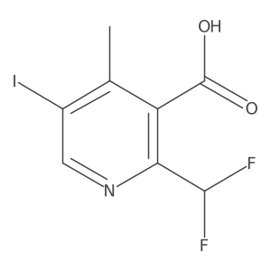 2-(Difluoromethyl)-5-iodo-4-methylpyridine-3-carboxylic acid Structure